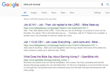 Bible, money, book of Job, story of Job, wealth, possessions, riches